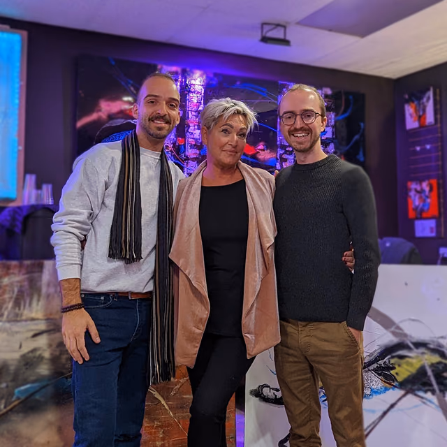 Olivier Dubois avec Lisabel et Lucien