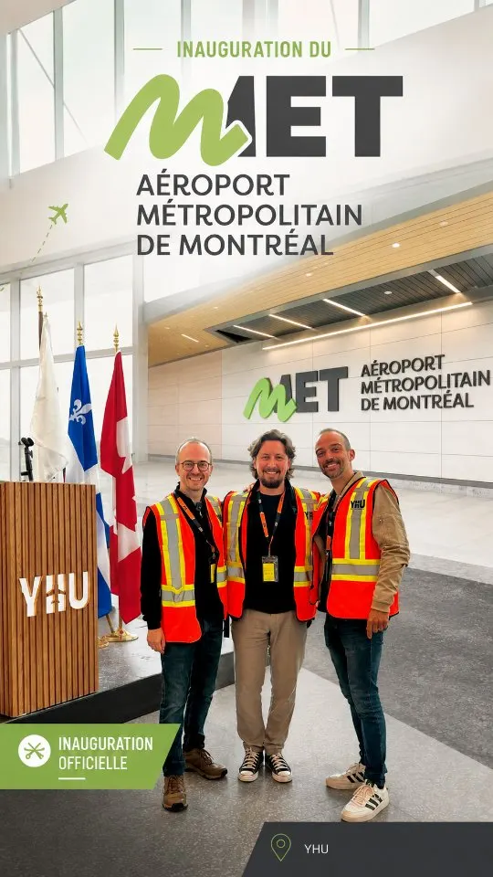 Vignette de la capsule Instagram « Retour sur l'inauguration du MET - Aéroport Métropolitain de Montréal »